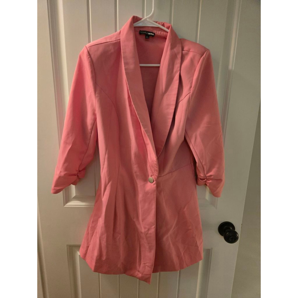 Women's Fashion Nova Pink Blazer Romper L